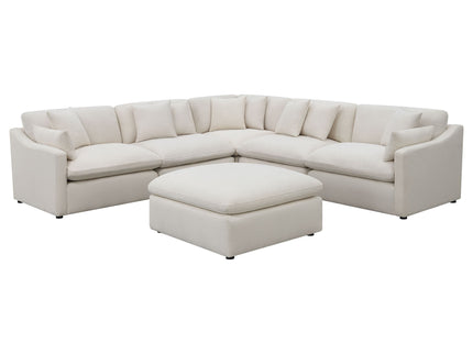 Greeley - 6 Piece Upholstered Modular Sectional Sofa - Ivory