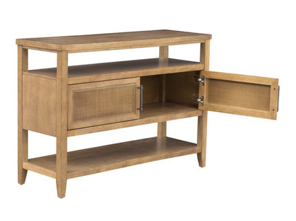 Naomi - 2 Door Storage Console Table With Ample Shelving - Natural