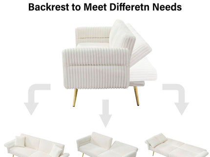 Luxury Foldable Double Sofa Bed With Folding Armrests