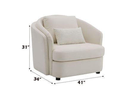 Mariko - Linen 3 Pieces Living Room Set - Beige