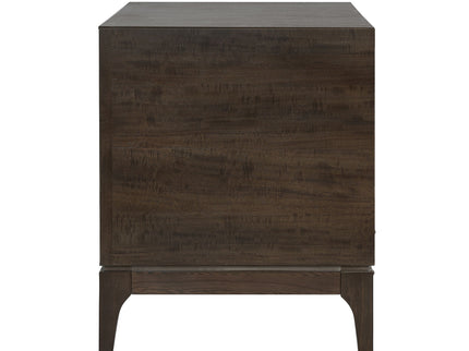 Japandi 2 Drawer Nightstand With Geometric Design
