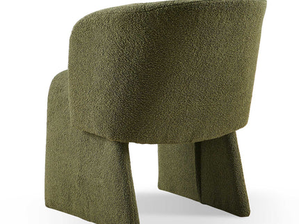 Modern Accent Chair Brown Single Sofa Chair, Upholstered Side Chair Teddy Comfy Chair For Dining Room / Bedroom / Living Room / Reception
