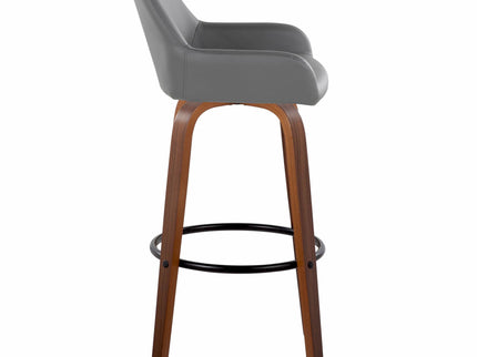 Daniella - Contemporary Fixed Height, Barstool & Swivel And Round Footrest (Set of 2)
