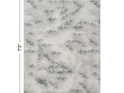 Geometrix - 5'3" X 7'3" Area Rug / Geometric 3D Effect - Ivory / Gray