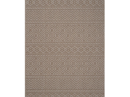 Guros - 6' X 9' Geometric Indoor / Outdoor Area Rug - Mocha
