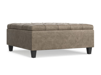 Harrison - Square Coffee Table Ottoman - Brown