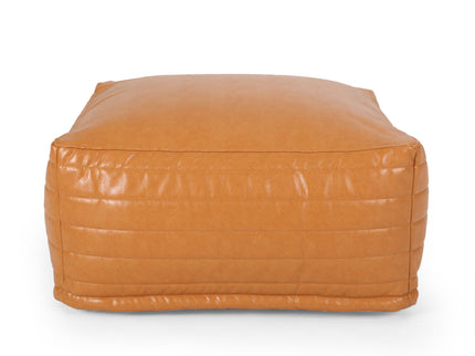 Bambo - Rectangle Pouf Ottoman Floor Cushion - Caramel