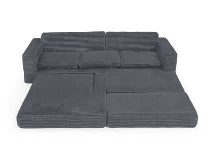 Modern Minimalist L Shape Modular Sectional Sofa, Couch