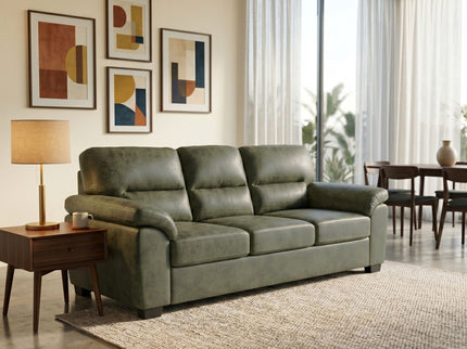 3 Seater Sofa With Padded Armrests And Triangular Leg