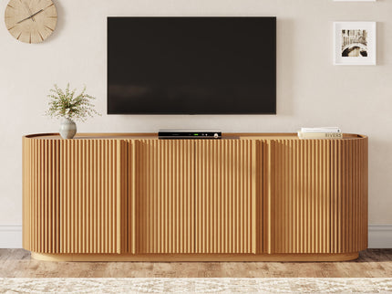 TV Stand With Fluted Tambour Style Door