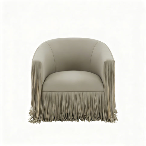Isle - Swivel Chair With Fringe Accent