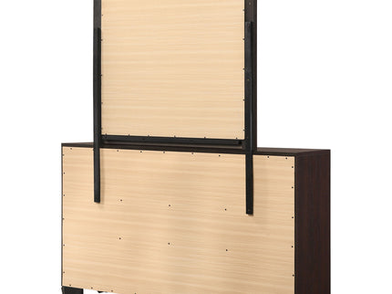 Holmgren - 6 Drawer Dresser With Mirror - Dark Coffee
