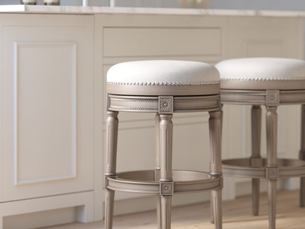 Rustic Elegance Backless Swivel Stool