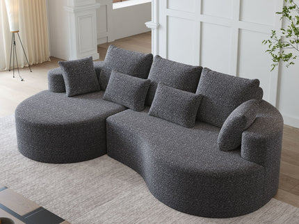 Curved Oversized Sectional Sofa With Extra Deep Seat