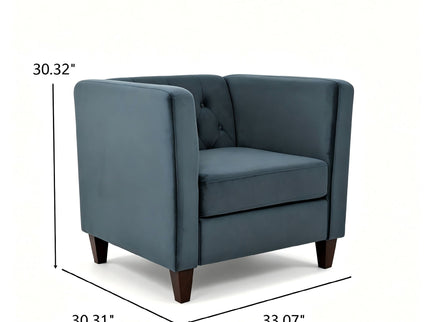 Chesterfield Accent Tufted Square Arm Side Chair