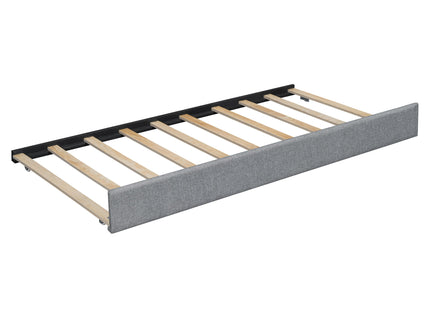 Upholstered Platform Bed With Reading Lights, Drawers, Trundle And Shelves