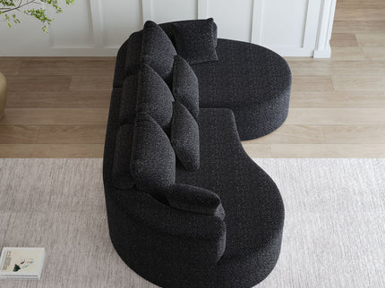 Curved Oversized Sectional Sofa With Extra Deep Seat