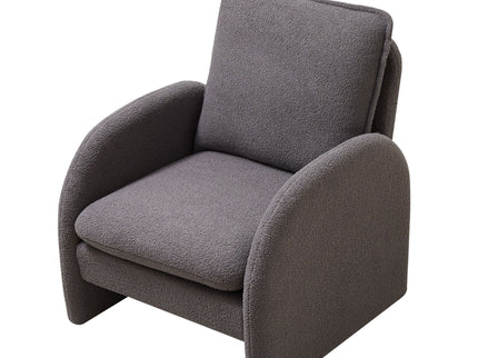 Modern Sherpa Upholstered Accent Chair, Comfortable Living Room Armchair, Lounge Chair For Bedroom, And Office