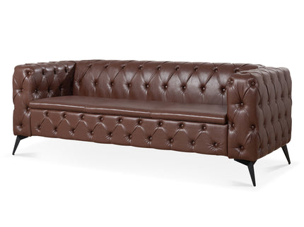 Square Arm Removable Cushion 3 Seater Sofa