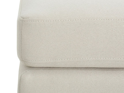 Springfield - Ottoman Contemporary Design Fabric Birch Wood Legs - Beige