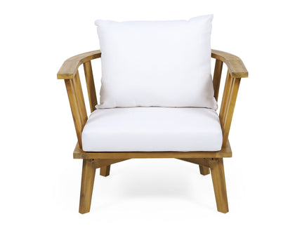 Patio Furniture Set, Outdoor Acacia Wood Patio Club Chair With Table