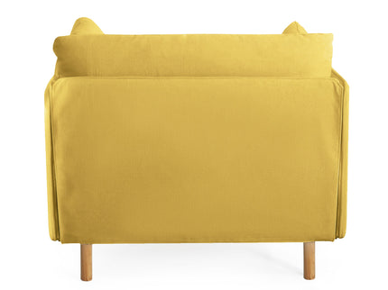 Modern Upholstered Accent Chair With Soft Cushions, Sleek Armrest Design
