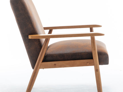 Wide Arm Chair - Light Brown