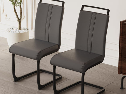 Modern Dining Chairs With High Back Upholstered Design Metal Legs