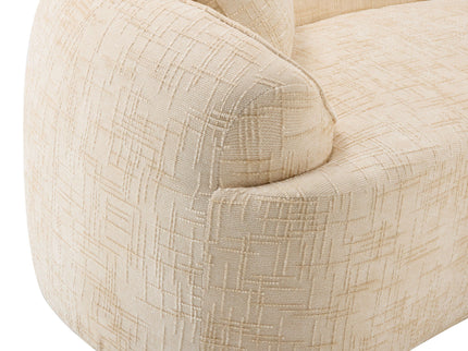Curved 2 Person Compress Sofa With Armrests, Includes Pillows