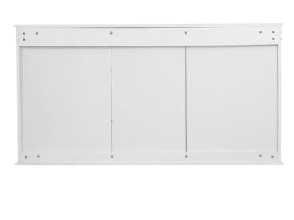 Wall Mount Mirror Cabinet With Adjustable Shelves - White