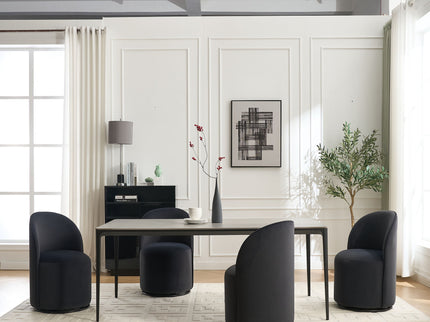 360 Degree Swivel Armless Dining Barrel Chair