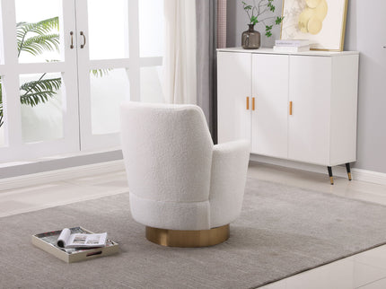 Teddy Swivel Barrel Chair, Swivel Accent Chairs Armchair For Living Room