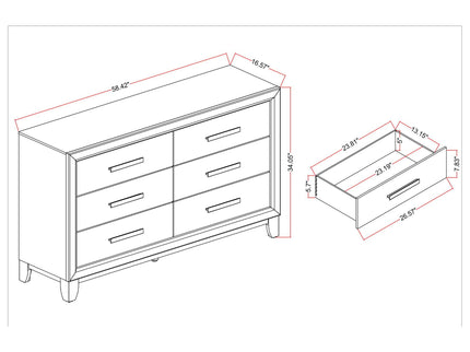 Harry - Dresser With 5 Spacious Drawers - Brown