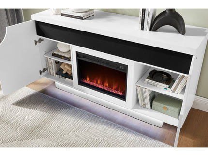 Alessia - Electric Fireplace With Multi Color LED And Flame Settings