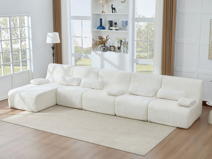 Oversized Sectional Sofa, Living Room Seating With Modular Design