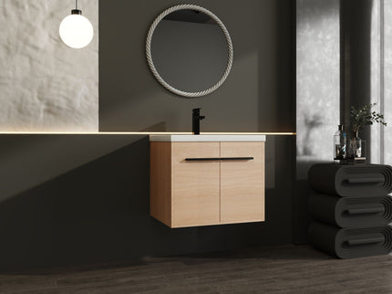 Bathroom Vanity Set With Resin Countertop Sink, 2 Doors