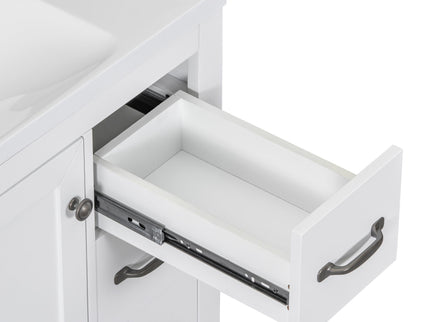 Modern Bathroom Vanity Base Only, 6 Drawer Storage With Adjustable Shelf