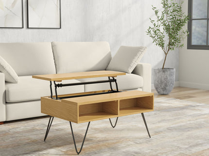 Hunter - Lift Top Coffee With Hidden Storage - Oak