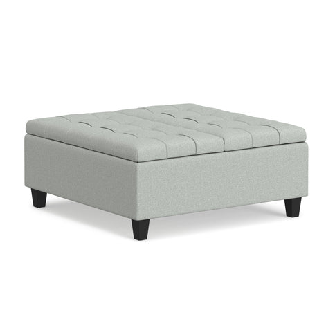 Harrison - Coffee Table Storage Ottoman Lift Top - Stone Gray