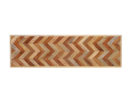 Artisan - Handcrafted Mango Wood Bench Rustic Boho Style - Natural