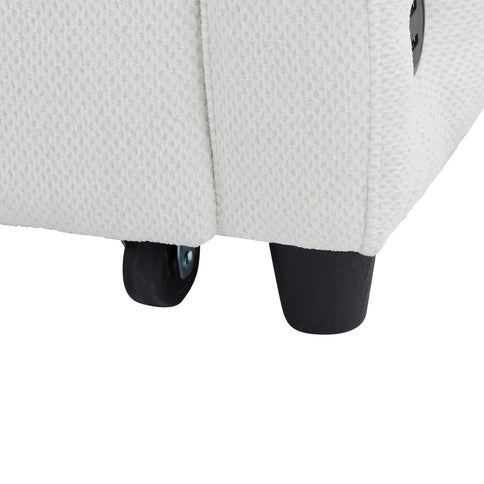 Loveseat Sofa Pull-Out Bed With Adjustable Backrest, 3 USB Ports And 2 Lumbar Pillows For Living Room