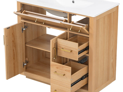 Bathroom Vanity & Sink, Soft Close Doors & Drawers - Wood