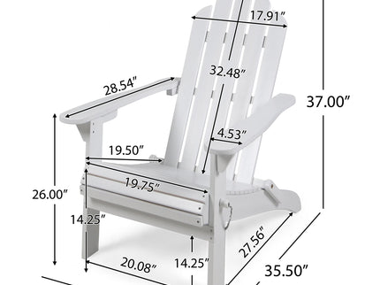 Aurascape - Outdoor Acacia Wood Foldable Adirondack Chair