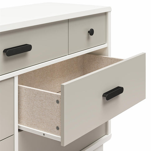 Valencia - 7 Drawer Wide Dresser - Taupe