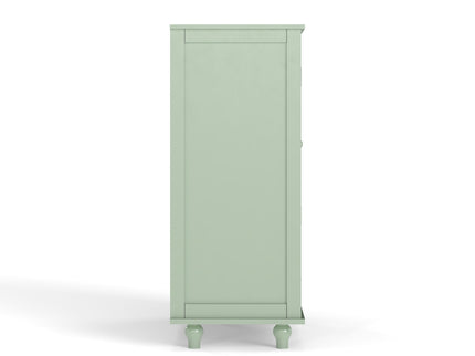 Minimalist Buffet Cabinet With Double Glass Doors And Drawer