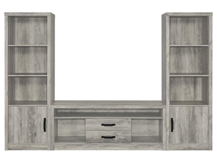 Conifer - 3 Piece TV Entertainment Center With Storage - Gray