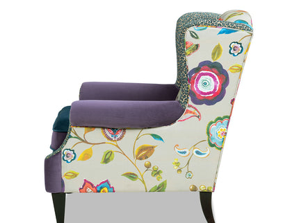 Anya - Boho Chic Wingback Accent Arm Chair