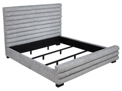 Fandango - Eastern Bed With Rolled Tufting - Gray