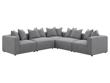 Amherst - Armless Chair With Accent Pillow - Gray