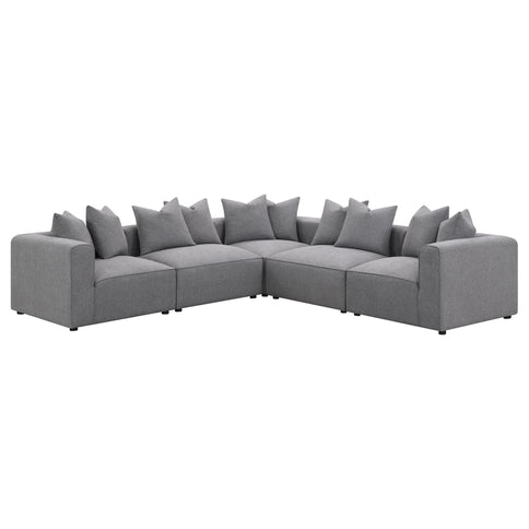 Amherst - Armless Chair With Accent Pillow - Gray
